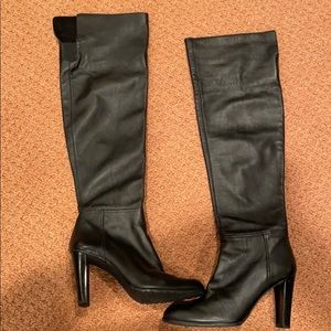 Over the knee leather Stuart Weitzman heels